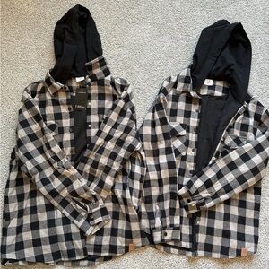 Little bipsy adult hooded flannel mushroom